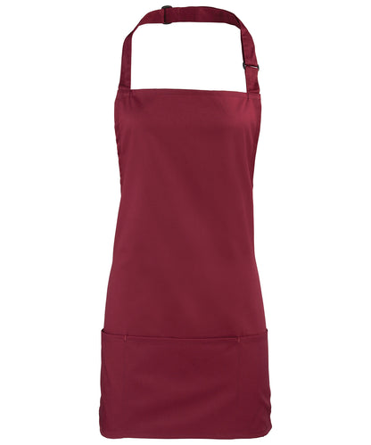 Premier PR159 Colours 2-in-1 apron in Burgundy