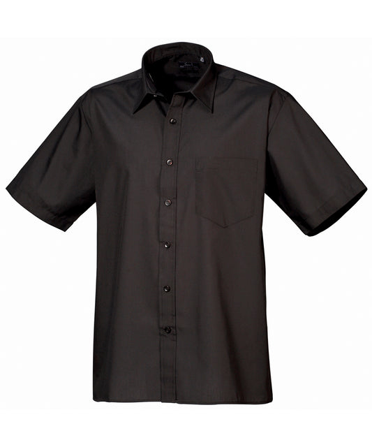 Premier PR202 Short sleeve poplin shirt in Black*