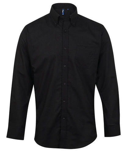Premier PR234 Signature Oxford long sleeve shirt in Black