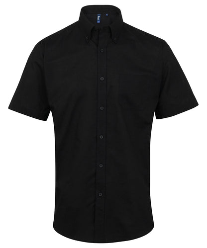 Premier PR236 Signature Oxford short sleeve shirt in Black