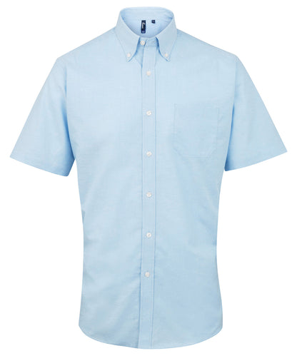 Premier PR236 Signature Oxford short sleeve shirt in Light Blue