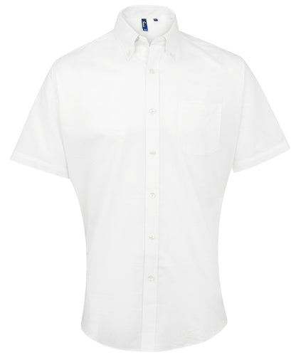 Premier PR236 Signature Oxford short sleeve shirt in White