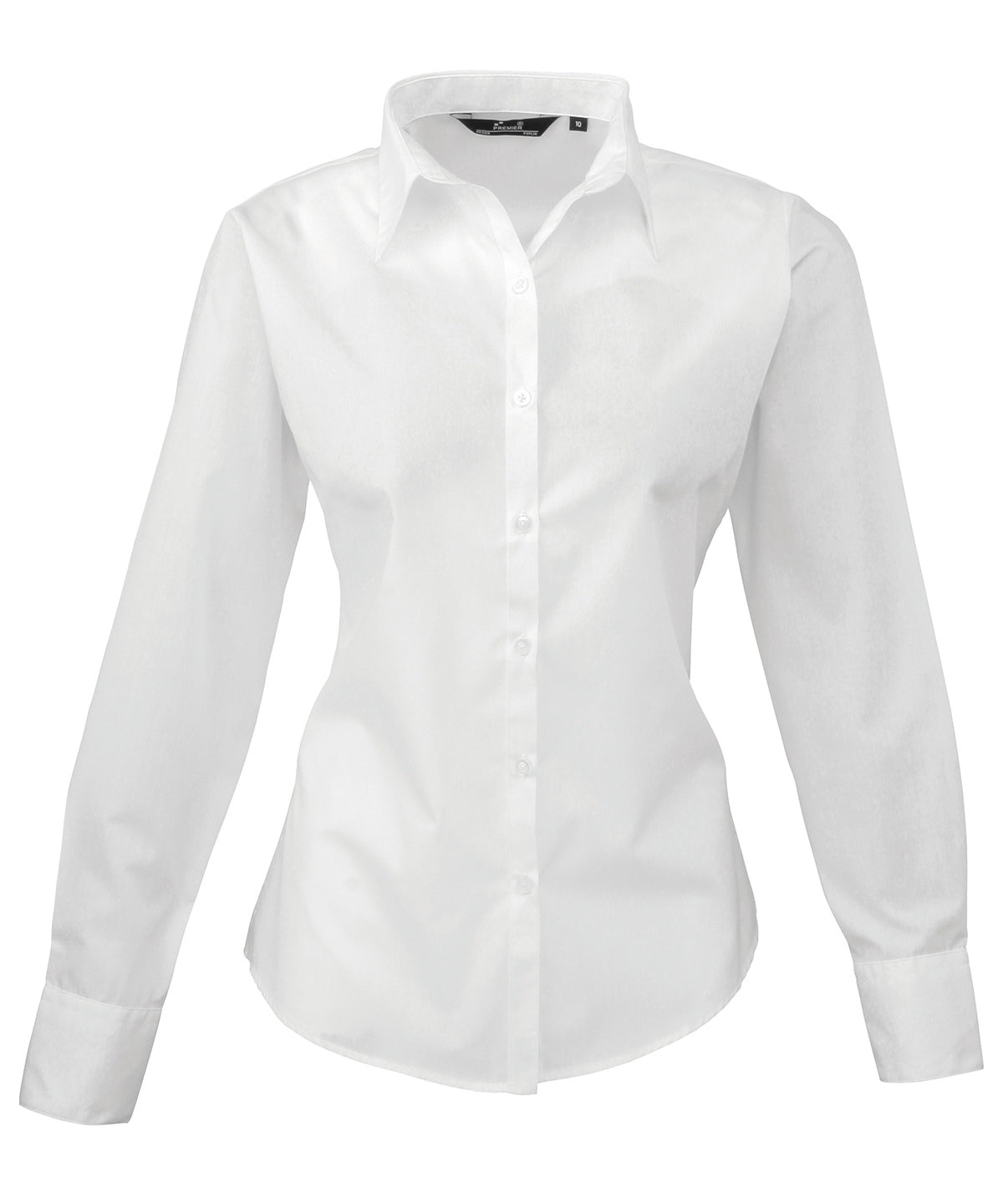 Premier PR300 Women's poplin long sleeve blouse in White*