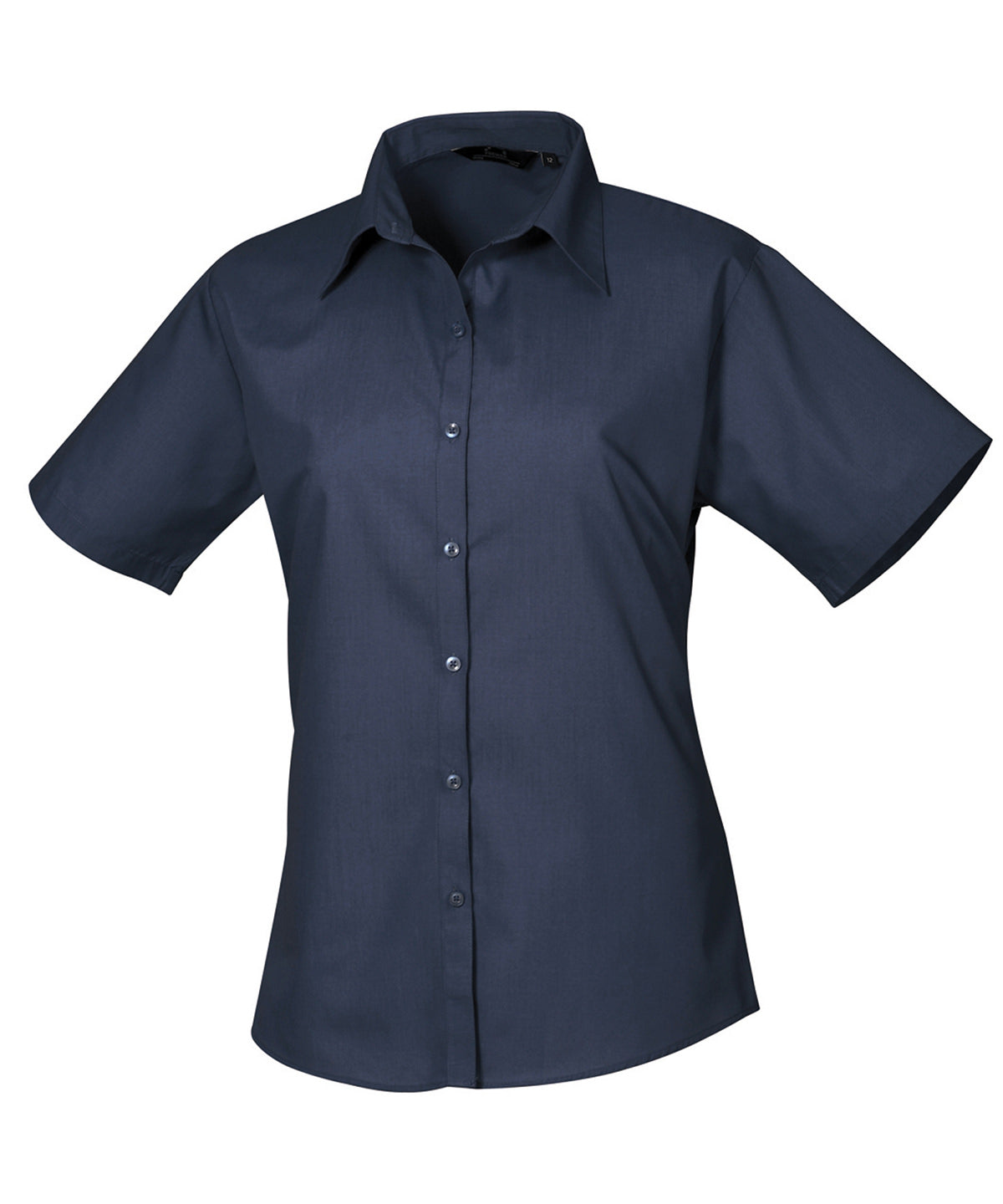 Premier PR302 Women's short sleeve poplin blouse in Navy*