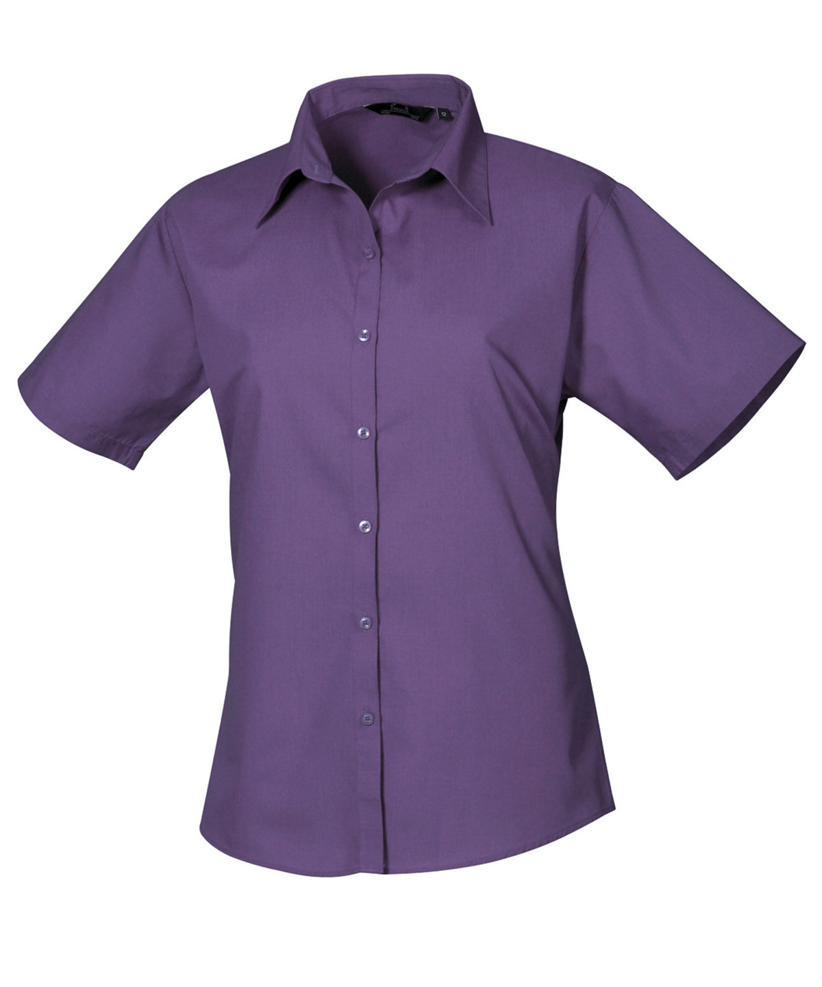 Premier PR302 Women's short sleeve poplin blouse in Purple*