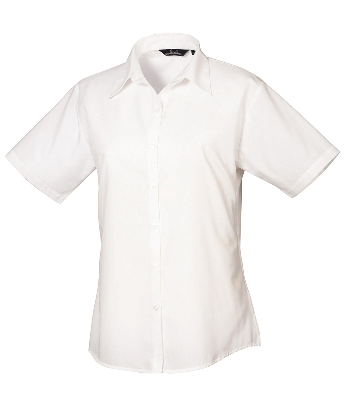 Premier PR302 Women's short sleeve poplin blouse in White*