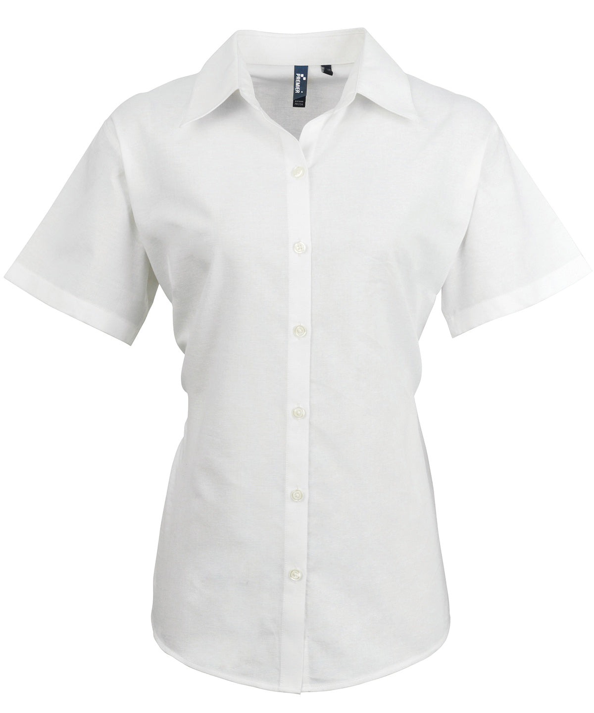Premier PR336 Women's signature Oxford short sleeve shirt in White