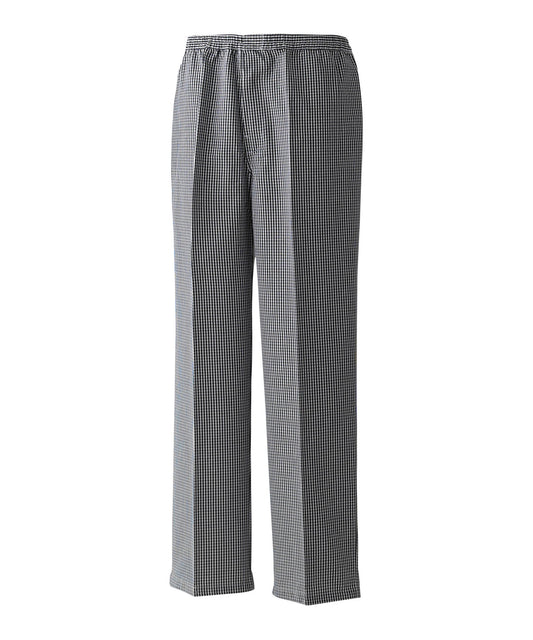 Premier PR552 Pull-on chef’s trousers in Black/White
