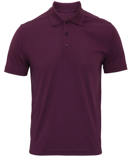Premier PR615 Coolchecker® piqué polo in Aubergine