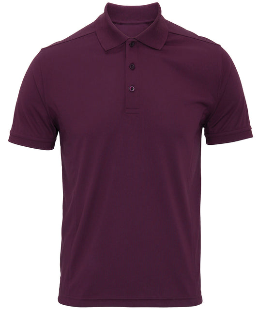 Premier PR615 Coolchecker® piqué polo in Aubergine