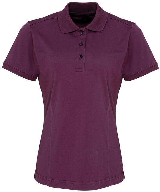 Premier PR616 Women's Coolchecker® piqué polo in Aubergine
