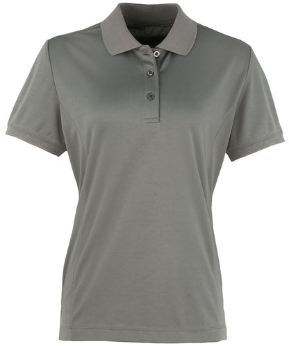 Premier PR616 Women's Coolchecker® piqué polo in Dark Grey