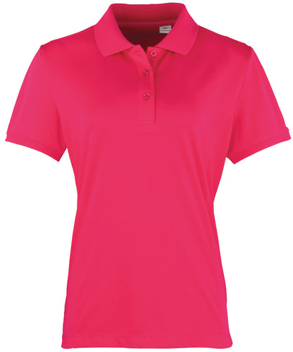 Premier PR616 Women's Coolchecker® piqué polo in Hot Pink