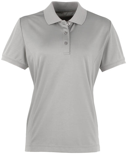 Premier PR616 Women's Coolchecker® piqué polo in Silver