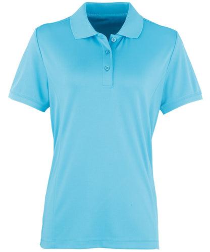 Premier PR616 Women's Coolchecker® piqué polo in Turquoise
