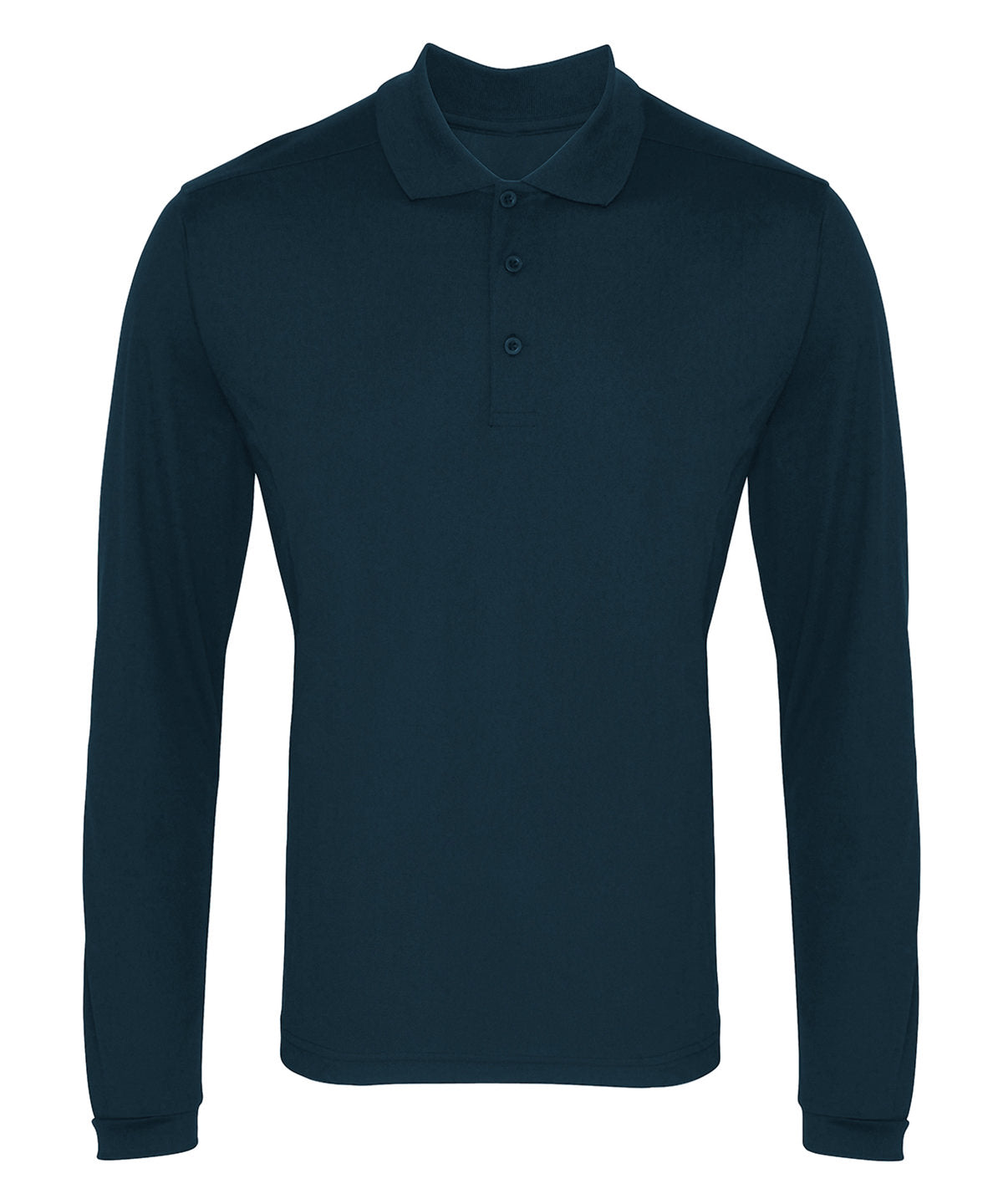 Premier PR617 Long sleeve Coolchecker® piqué polo in Navy
