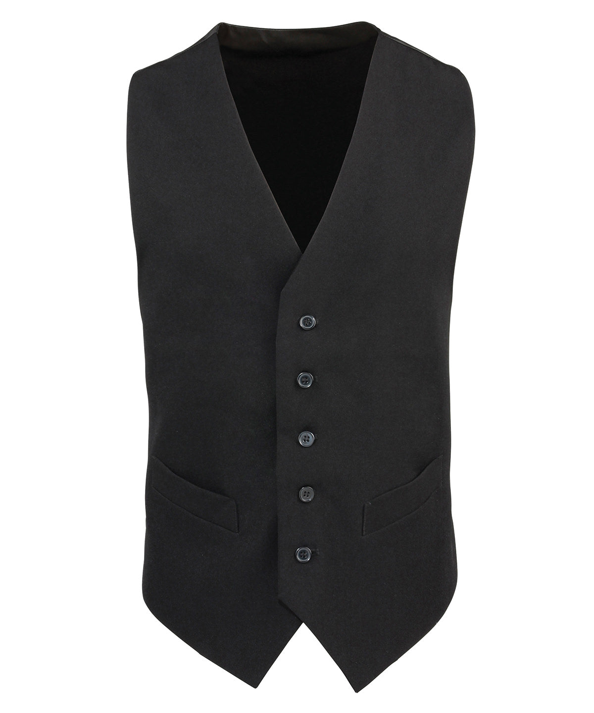 Premier PR622 Lined polyester waistcoat in Black