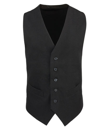 Premier PR622 Lined polyester waistcoat in Black