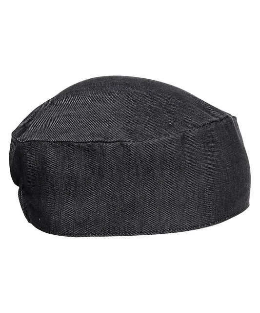 Premier PR653 Chef's skull cap in Black Denim