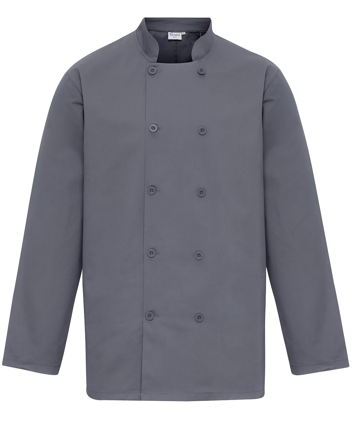 Premier PR657 Long sleeve chef’s jacket in Steel
