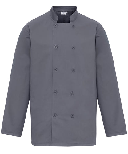 Premier PR657 Long sleeve chef’s jacket in Steel
