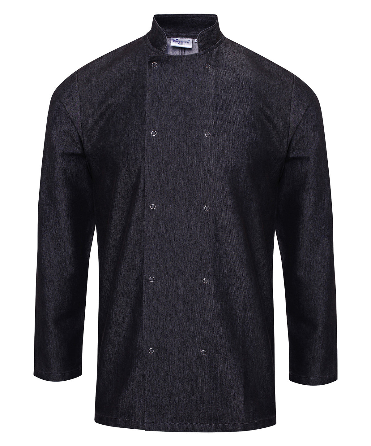 Premier PR660 Denim chef's jacket in Black Denim