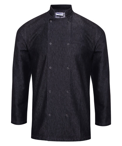 Premier PR660 Denim chef's jacket in Black Denim