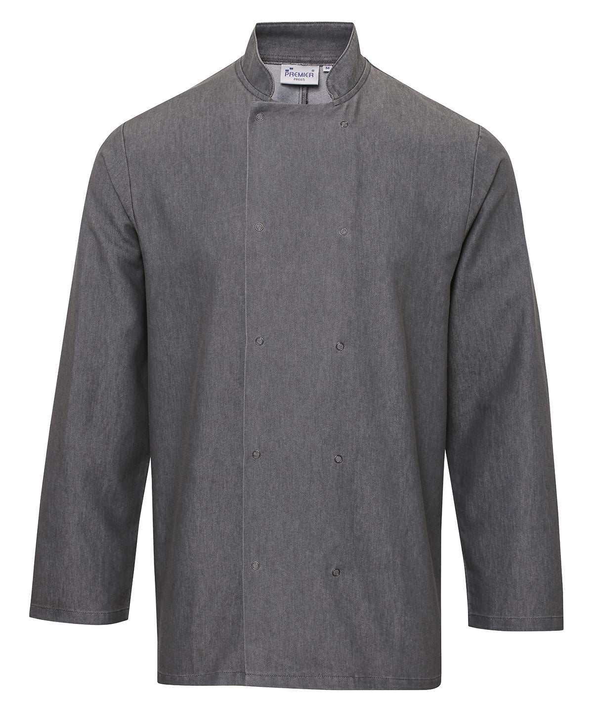 Premier PR660 Denim chef's jacket in Grey Denim