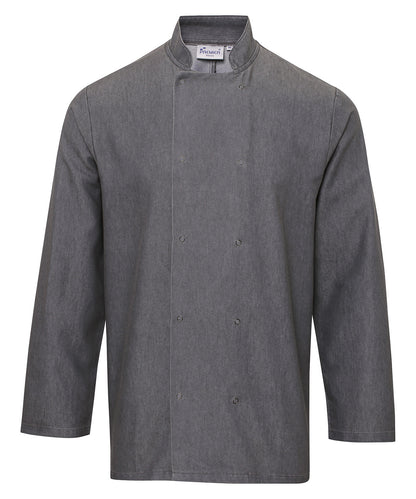 Premier PR660 Denim chef's jacket in Grey Denim