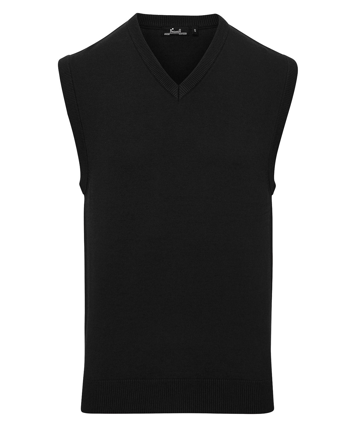 Premier PR699 Sleeveless knitted sweater in Black