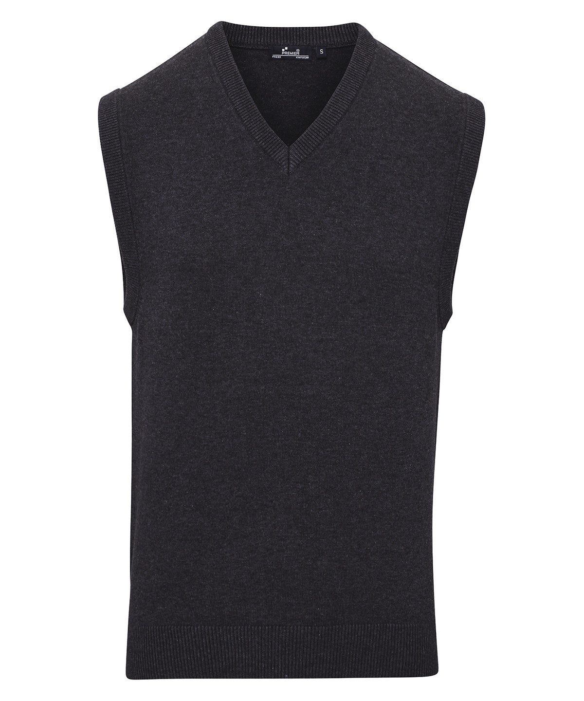 Premier PR699 Sleeveless knitted sweater in Charcoal
