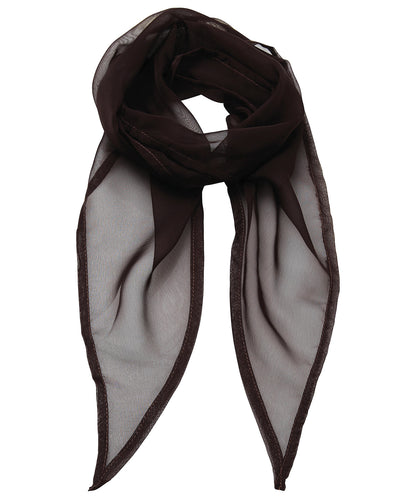 Premier PR740 'Colours' Chiffon scarf in Brown
