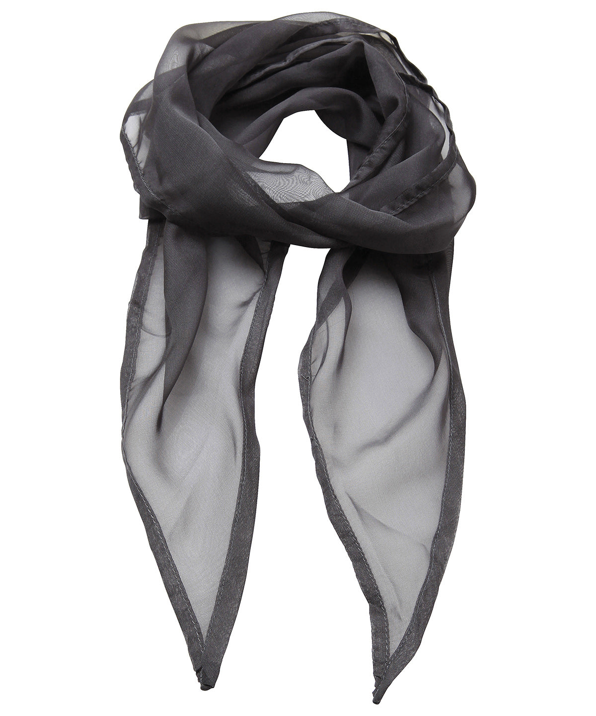 Premier PR740 'Colours' Chiffon scarf in Dark Grey