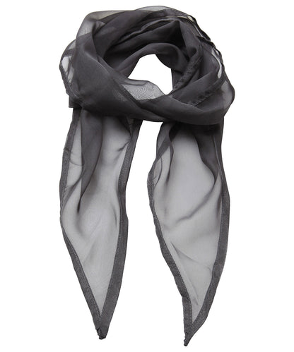 Premier PR740 'Colours' Chiffon scarf in Dark Grey