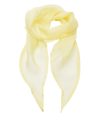 Premier PR740 'Colours' Chiffon scarf in Lemon