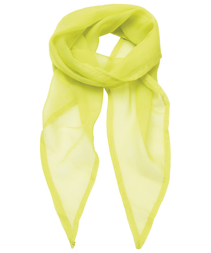 Premier PR740 'Colours' Chiffon scarf in Lime