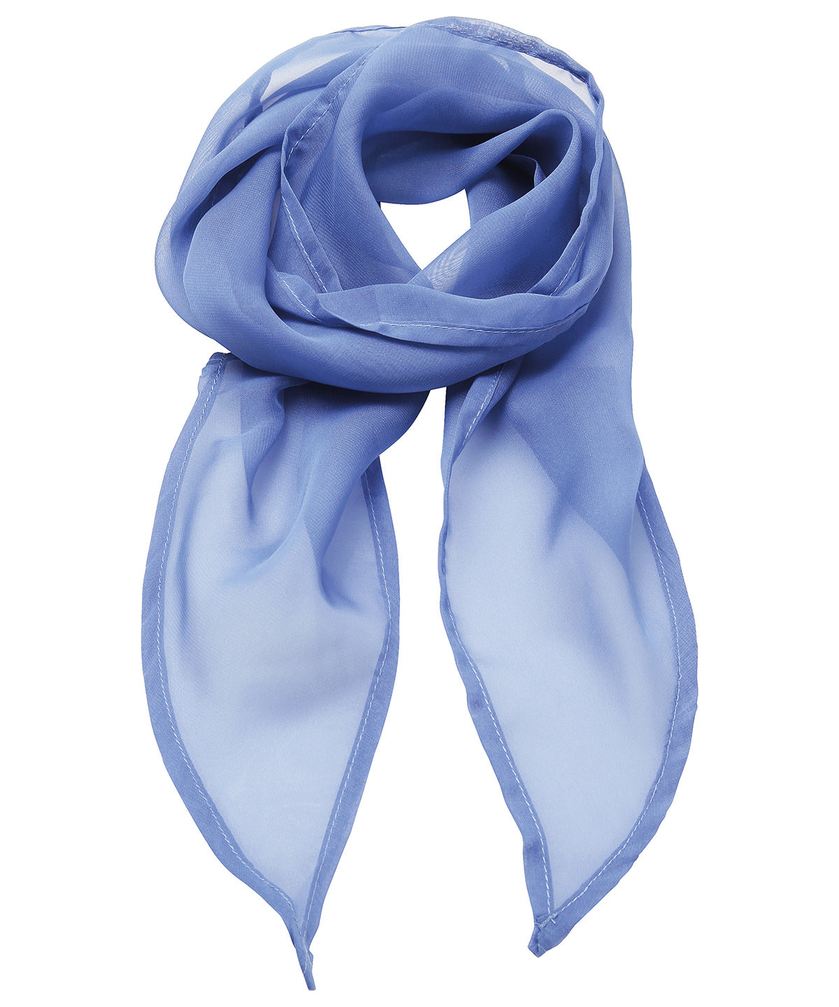 Premier PR740 'Colours' Chiffon scarf in Mid Blue