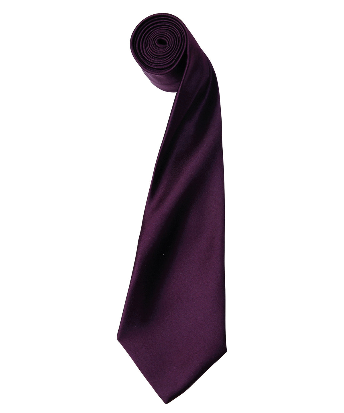 Premier PR750 'Colours' satin tie in Aubergine