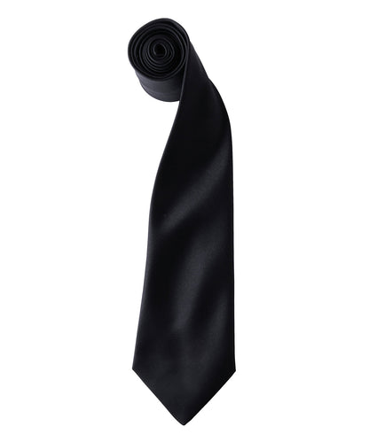 Premier PR750 'Colours' satin tie in Black