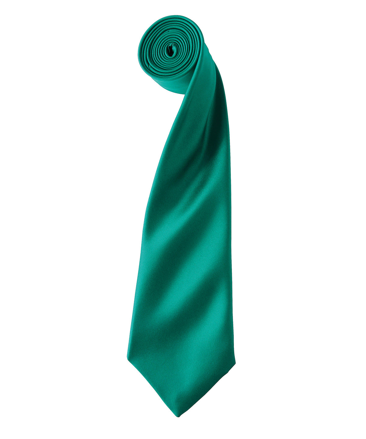 Premier PR750 'Colours' satin tie in Emerald