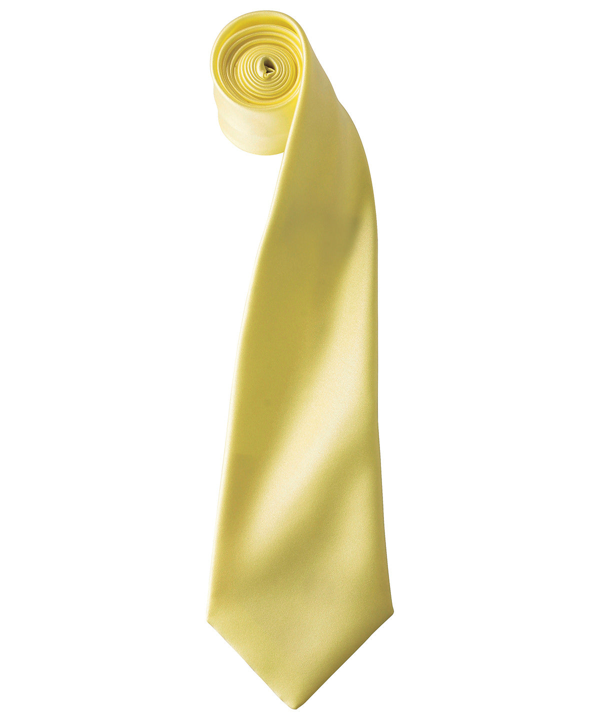 Premier PR750 'Colours' satin tie in Lemon
