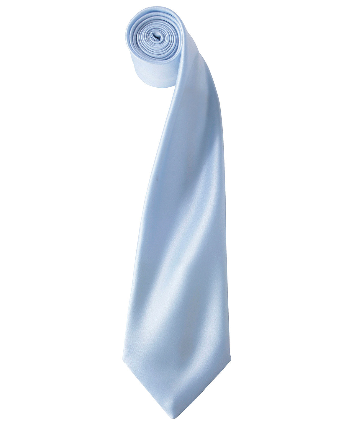 Premier PR750 'Colours' satin tie in Light Blue