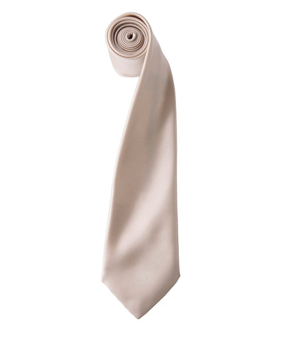 Premier PR750 'Colours' satin tie in Natural