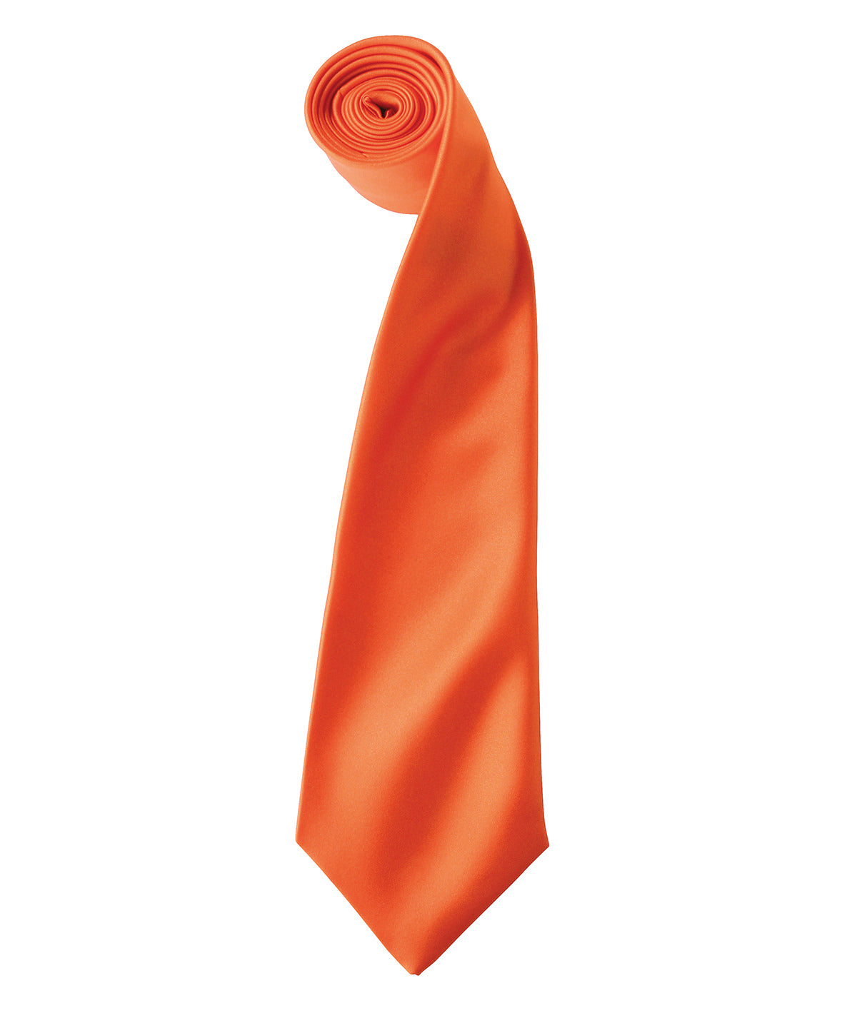 Premier PR750 'Colours' satin tie in Orange