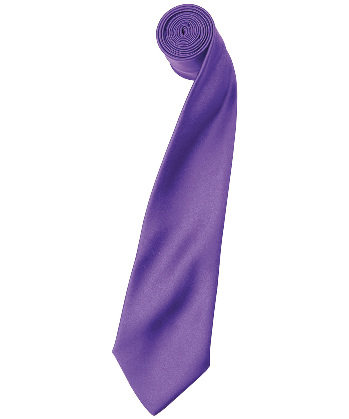Premier PR750 'Colours' satin tie in Rich Violet