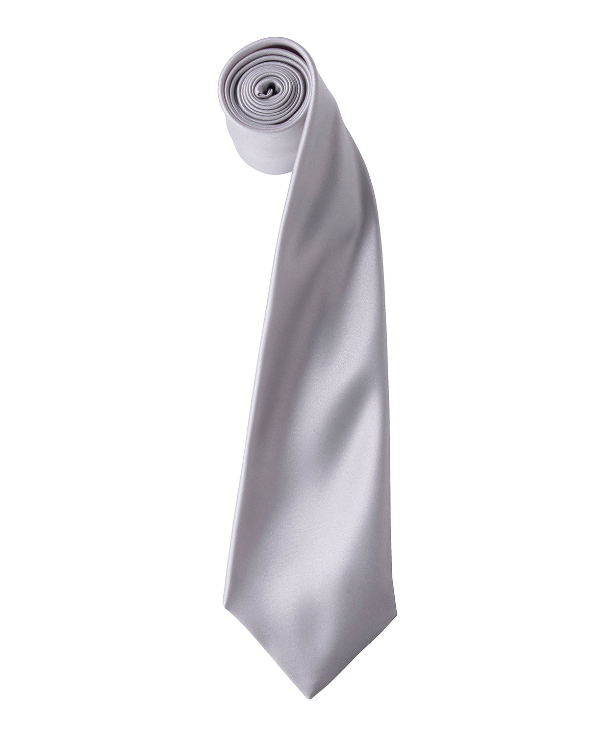 Premier PR750 'Colours' satin tie in Silver