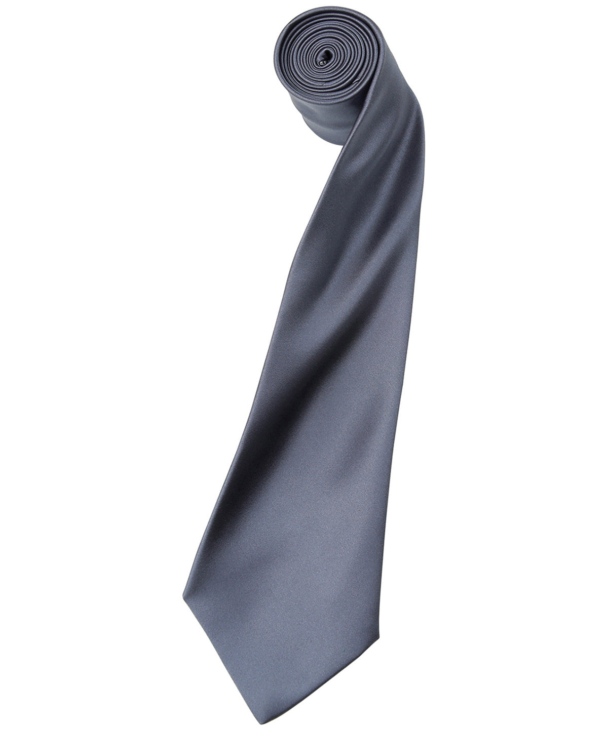 Premier PR750 'Colours' satin tie in Steel