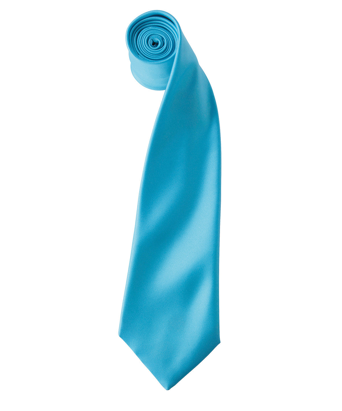 Premier PR750 'Colours' satin tie in Turquoise