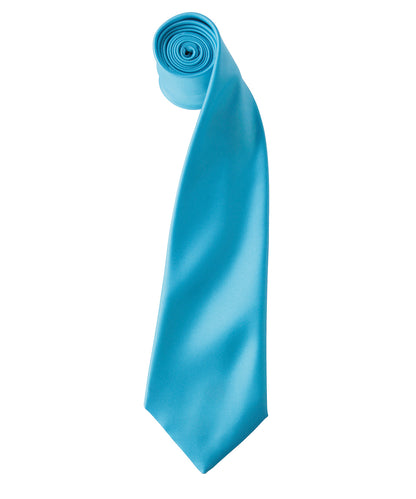 Premier PR750 'Colours' satin tie in Turquoise