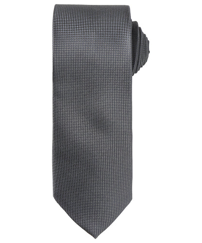 Premier PR780 Micro waffle tie in Dark Grey